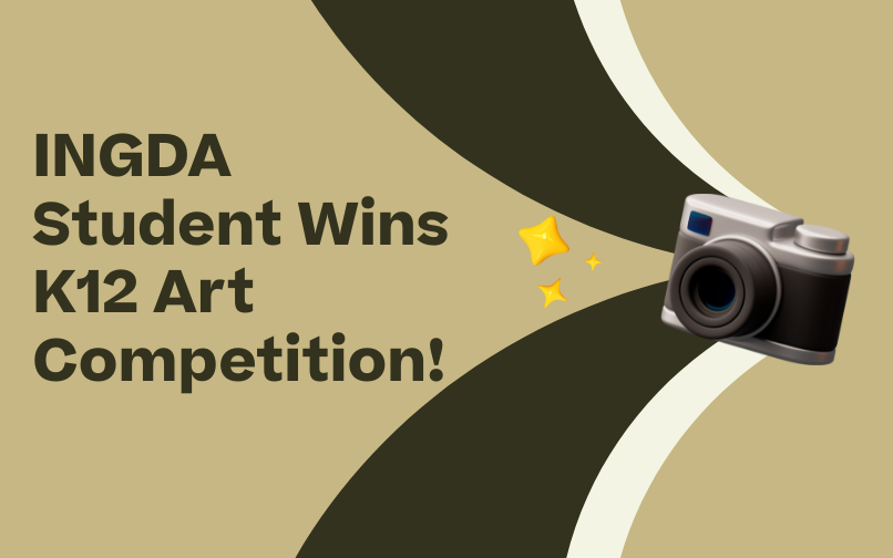 ¡Un estudiante de INGDA gana el concurso de arte K12!